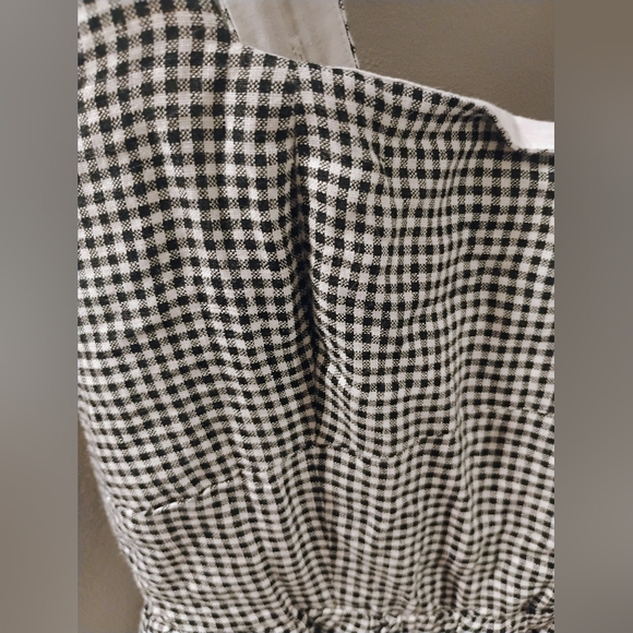 Nwt 100% European Linen Fit & Flare Midi Dress Classic Mini Gingham Sz Small - Picture 8 of 15
